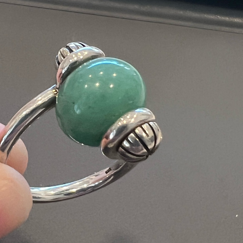Silver ring with stones